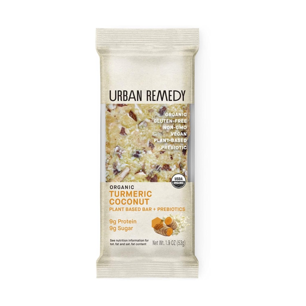 Urban Remedy Organic Golden Gurkemeje Protein Bar + Prebiotics, 1.9 Oz
