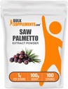 BulkSupplements.com Saw Palmetto Extract Powder - Serenoa Repens, Saw Palmetto Supplement, Urte Supplement - Vegan & Gluten Free, 1g per Serving, 100g (3,5 oz) (pakke med 1)