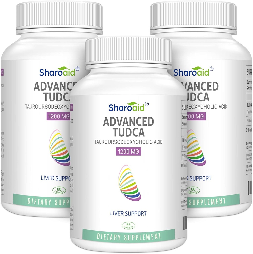 TUDCA lever support Kosttilskud 1200 mg- Tredjeparts Tested- High Strength Formula-Bile Salte til leveren Detox Cleanse- 180 Vegan kapsler til lever, Nyre, Gallblære Sundhed
