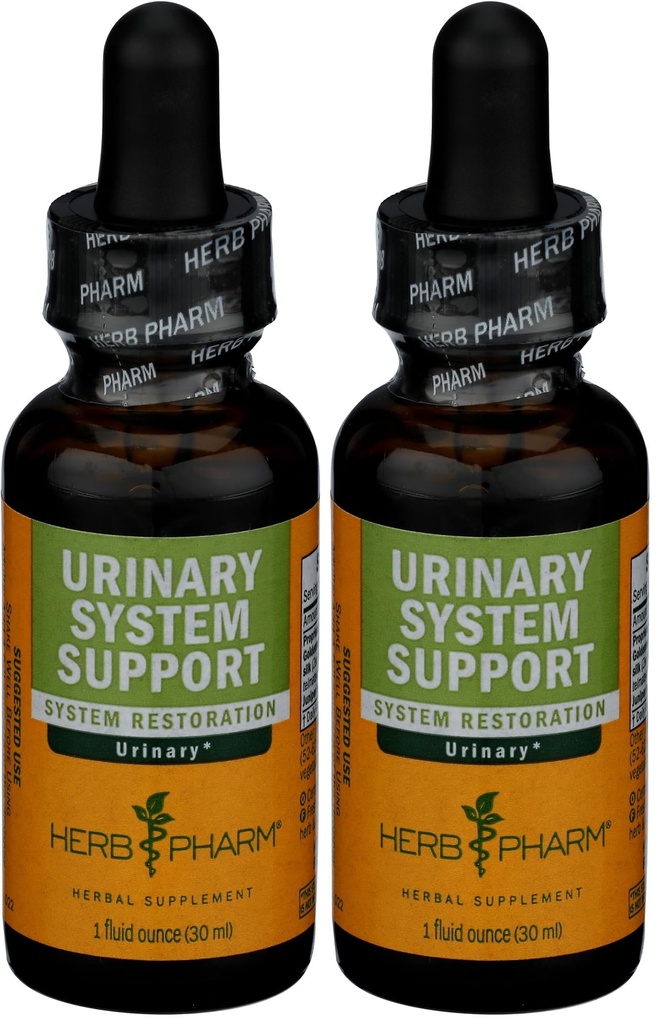 Herb Pharm Urinary System Support Liquid Herbal Formel, 1 Fl Oz (pakke med 2)