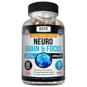 Kaya Naturals - Neuro Brain for Memory & Focus - Nootrop Energy Capsule - Nootrop Brain Support Supplement - Focus & Concentration & Learning Nøjagtighed - Kognitiv funktion - 60 Greve