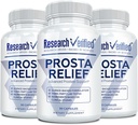 Forskning Verified Prosta Relief - Saw Palmetto og Bioperine - Prostate Health; Bstige & Urinary Health, Drive and Performance; Pure Natural, 90 kapsler (pakke med 3)