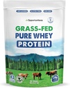 Opportuniteas Grass Fed Whey Protein Powder Concentrate - 1 Ingredient - Pure Protein Supplement for Drikke, Smoothie, Ryst, Madlavning & Bagning - Ikke GMO, Hormonfri & Gluten Free - 5 Punds