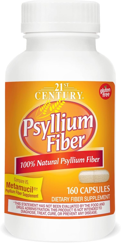 21. århundrede, Psyllium Fiber, 160 kapsler - 2pc