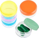 Lille Pill Organizer Box, 5 Pcs rejse pill sager Holder Portable Daily Mini Pill Container No BPA Medicines Storage Containers for Purse Pocket Briefcase (Blå / Orange / Rose Red / Gul / Grøn)