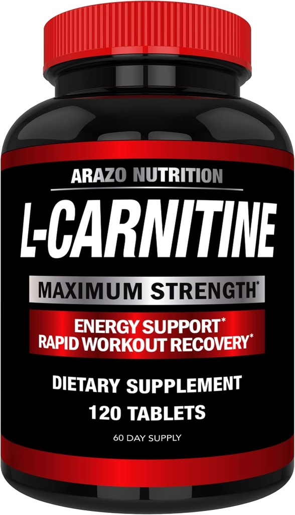 Super styrke L- Carnitin 1000mg Servering Plus Calcium til boostet metabolisme og forbedret muskel Gain - Arazo Nutrition