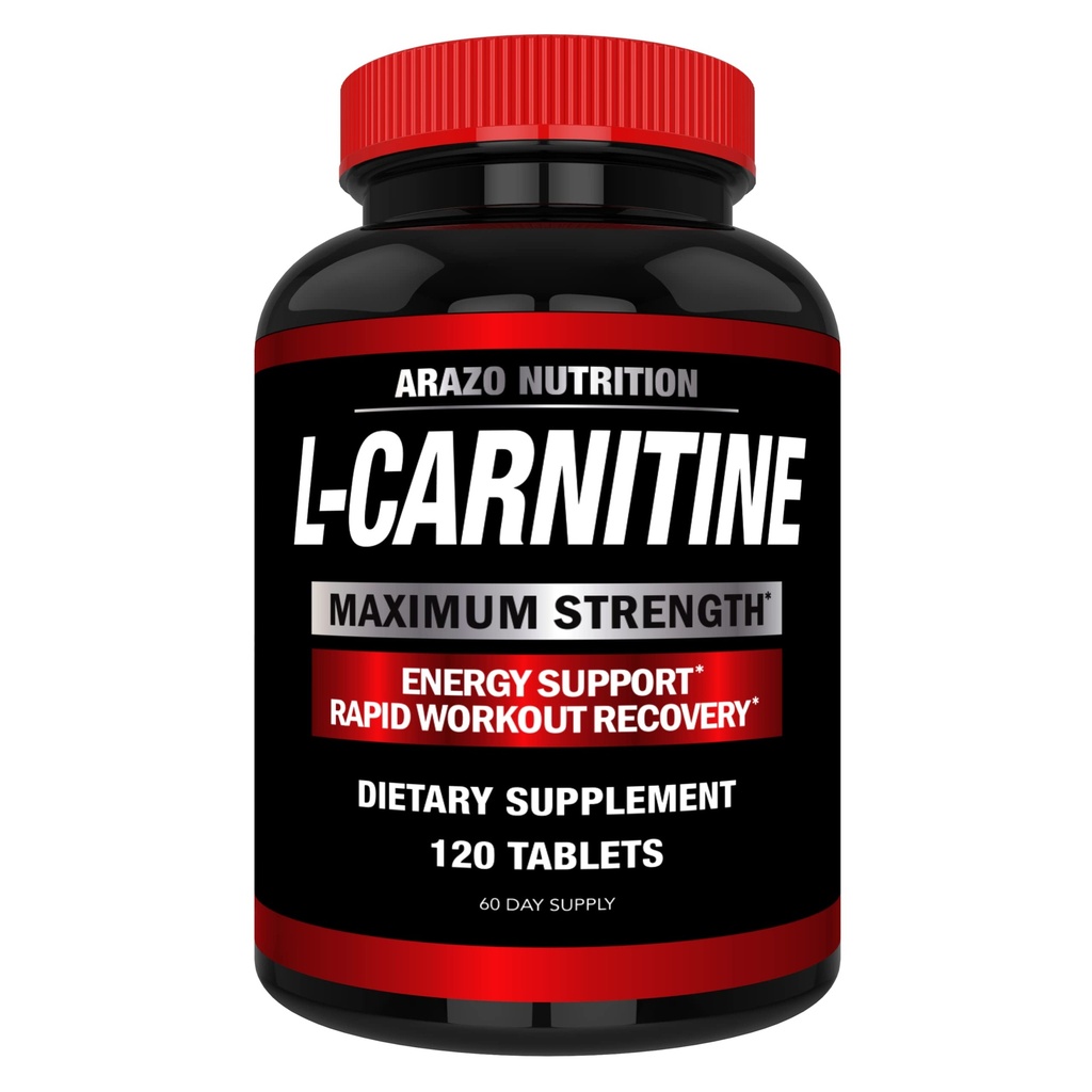 Super styrke L- Carnitin 1000mg Servering Plus Calcium til boostet metabolisme og forbedret muskel Gain - Arazo Nutrition