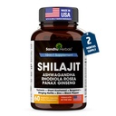 SANDHUHERBALS Shilajit kapsler til mænd og kvinder i 124; Pure Himalayan Blend med Ashwagandha i 124; Høj potens og energi supplement 124; 2 Månedeforsyning 124; for ekstra magt og Stamina i 124; Combo med Sea Moss