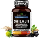 SANDHUHERBALS Shilajit kapsler til mænd og kvinder i 124; Pure Himalayan Blend med Ashwagandha i 124; Høj potens og energi supplement 124; 2 Månedeforsyning 124; for ekstra magt og Stamina i 124; Combo med Sea Moss
