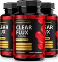 (3 Pack) Clear Flux piller, officielle ClearFlux kapsler, All- Natural Support, Premium support til at opretholde stabile niveauer og sund cirkulation, Natural Clear Flux Health anmeldelse (180 Kapsler)