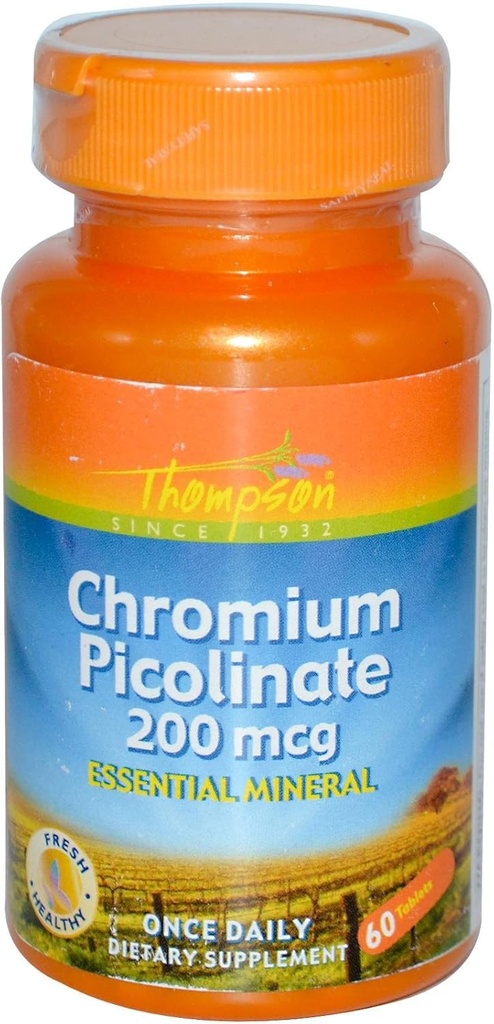 Thompson Chrom Picolinate, Tablet (Btl- Plastic) 200mcg 60ct