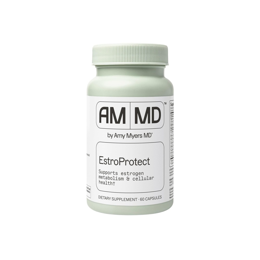 Amy Myers MD EstroProtect Supplement - Understøtter Østrogen Balance & Hormone Health - DIM, Calcium- D- glucarat, Broccoli Seed Extract - 60 kapsler