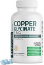 Bronson Copper Glycinat 3 mg Chelated Superior Absorption Non- GMO, 180 Vegetartabletter