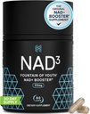 HPN NAD3 Clinical NAD + Booster, Cellular Health & Natural Energy - NAD Supplement for sund aldring, Metabolisk Support, NRF2 & Longevity, Nicotinamid Riboside & NMN Alternativ, 60ct, 30- Day Supply