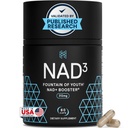 HPN NAD3 Clinical NAD + Booster, Cellular Health & Natural Energy - NAD Supplement for sund aldring, Metabolisk Support, NRF2 & Longevity, Nicotinamid Riboside & NMN Alternativ, 60ct, 30- Day Supply