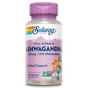 SOLARAY Vital Extracts Ashwagandha 470mg - Kraftfuld adaptogen - Ashwagandha Kosttilskud w / 7mg Wellness Support, Vegan, Non- GMO, Lab Verified, 60- Day Garanti, 60 Servere, 60 VegCaps