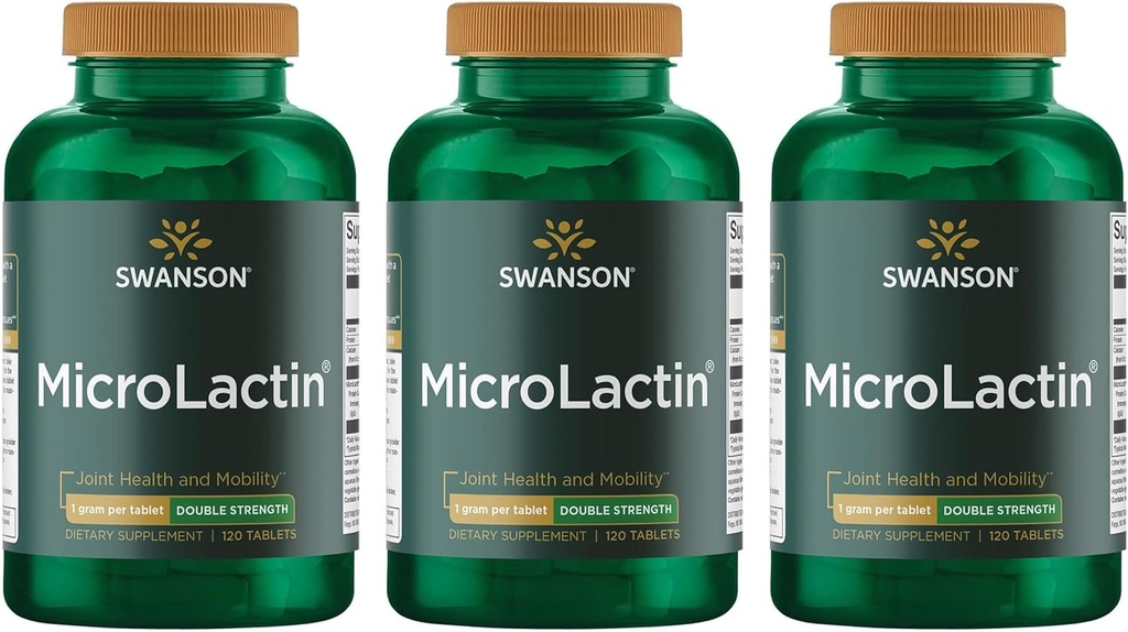 Swanson Microlactin Dobbelt Styrke 1000 Milligram 120 Tabs (3 Pack)