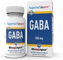 Superior Source GABA 100 mg - Brain & Nervesystemet Support - Gamma- Aminosmørsyre Support Aids Sund & Relaxed Sleep - Bariatric Friendly - 100 Sublingual Opløsning Tablets