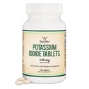 Kaliumdiode 130 mg tabletter - Nødhjælp til eksponering - 180 Tæl, 3 måneders forsyning - Dobbelt Wood Kosttilskud