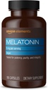   Elements - Melatonin 5mg Capsules, Helps with occasional sleeplessness, Vegan, Unflavored, 195 Count (Pack of 1), 6 month supply (Packaging may vary)