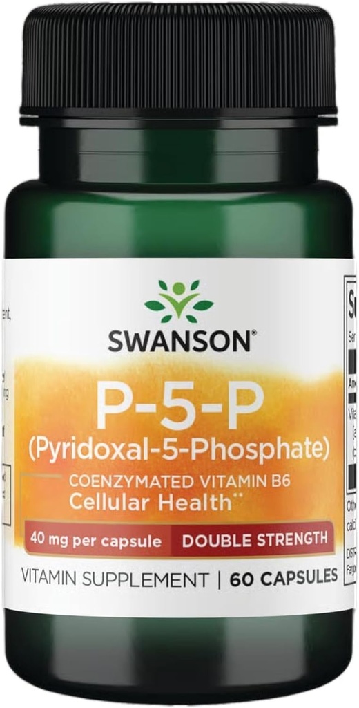 Swanson P- 5- P (Pyridoxal- 5- phosphat) Coenzymeret vitamin B- 6 40 Milligram 60 Kapsler