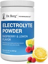 Dr. Berg Zero Sugar Hydration Keto Electrolyte Powder - Forbedret w / 1000 mg kalium & Real Pink Himalayan salt (IKKE bordsalt) - Hindbær & Lemon Flavor Hydration Drink Supplement, 100 Servering