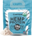 Organisk Hamp Protein Powder, Plant Based og Vegansk Protein Shake, Lactose and Dairy Free, Gluten Free, Clean and Natural- Unflavored (20 Servere)