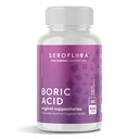 Seroflora Boric Acid Vaginal Supposites - fremmer vaginal pH balance og Odor Control med USP Medical Grade Fine Powder, Easy Opløs, Made in USA -600 mg 60 Count