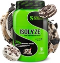Art Nutrition Isolyze Whey Protein Powder, 100% Whey Isolate for Muscle Building, 27.5g Protein Per Scoop, No Sugar & Low Fat (Cookies & Cream, 22 Servere)