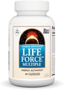 Source Naturals Life Force Multiple Iron Free Daily Multivitamin High Potency Essentielle Vitamin, Mineraler, Antioxidanter & Nutrienter - Energi & Immunboost * - 60 kapsler