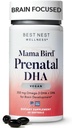 Bedste Nest Wellness Mama Bird Vegan Prenatal DHA - Brain & Eye Support for Baby - Vegan Prenatal Supplement med Algae DHA - Nutritional Supplement for Mom - 60 Softgels