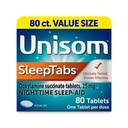 Unisom SleepTabs, Nighttime Sleep- aid, Doxylamin Succinate, 80 tabletter