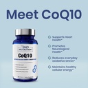 1MD Nutrition CoQ10 - for Heart Health & Cellular Energy Production - Health Supplement for mænd & kvinder - Coenzym Q10 Softgel - 60 dage (2 - Pack)