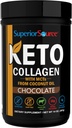 Superior Source Keto Collagen - Collagen Protein Powder med MCT Oil - Understøtter hår, hud, negle og fælles sundhed - Dairy- Free - Chokolade, 14 oz