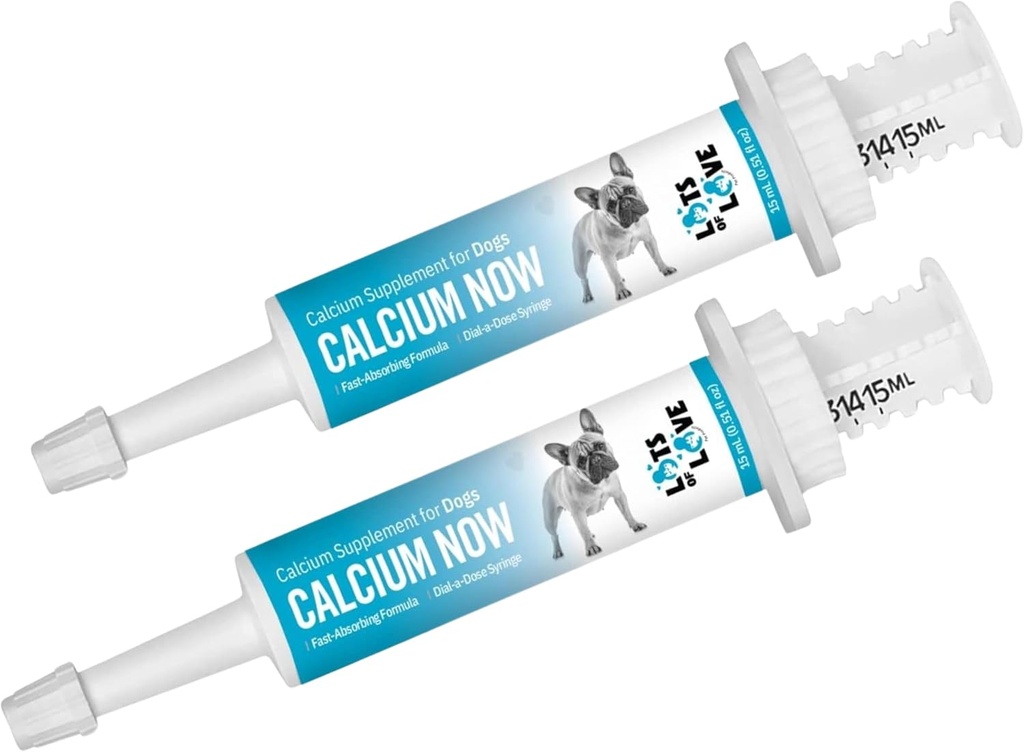 Calcium nu - Oral Calcium til Whelping Dogs - (15 ml Paste, Vanilla) (pakke af 2) - Calcium supplement til hund - opdrættere venlige Calcium til hunde - masser af kærlighedspet produkter