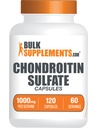 Bulkaddiments.com Chondroitin Sulfate Capsules - Nutritional Supplement, Chondroitin Sulfate 1000 mg - Gluten Free, 2 Kapsler per servering, 120 Greve (pakke med 1)