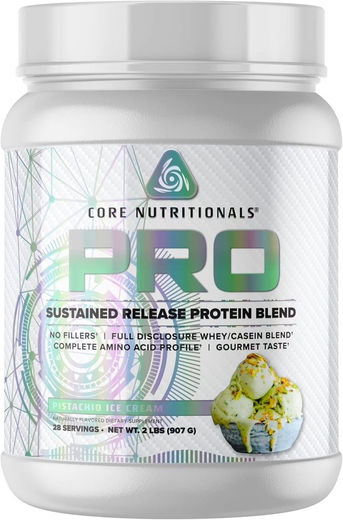 Kernenæringsmidler Pro Vedvarende udgivelse Protein Blend 27 Servering (Pistachio Ice Cream)