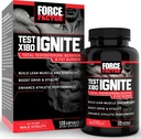 Force Factor Test X180 Tænding i alt Testosteron Booster for mænd med bukkehorn frø og grøn te ekstrakt til at opbygge Lean Muscle, Boost Energy, og forbedre ydeevne, 120 Greve