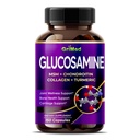 GriMed Glucosamine 12,000mg - X12 Power med MSM, Chondroitin, Collagen, Gurkemeje for fælles wellness, stærke knogler, Cartiage Support - USA Made & Testet