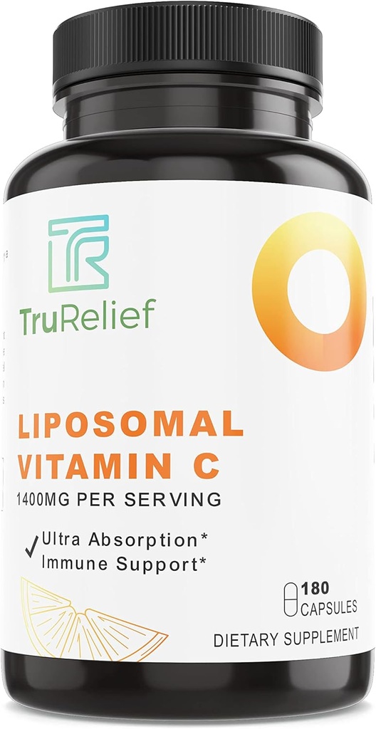 Liposomal VIT C - immunforsvar m / Ultra- Absorption. 180 kapsler per flaske. Potent 1400mg liposomal VIT C dosis.