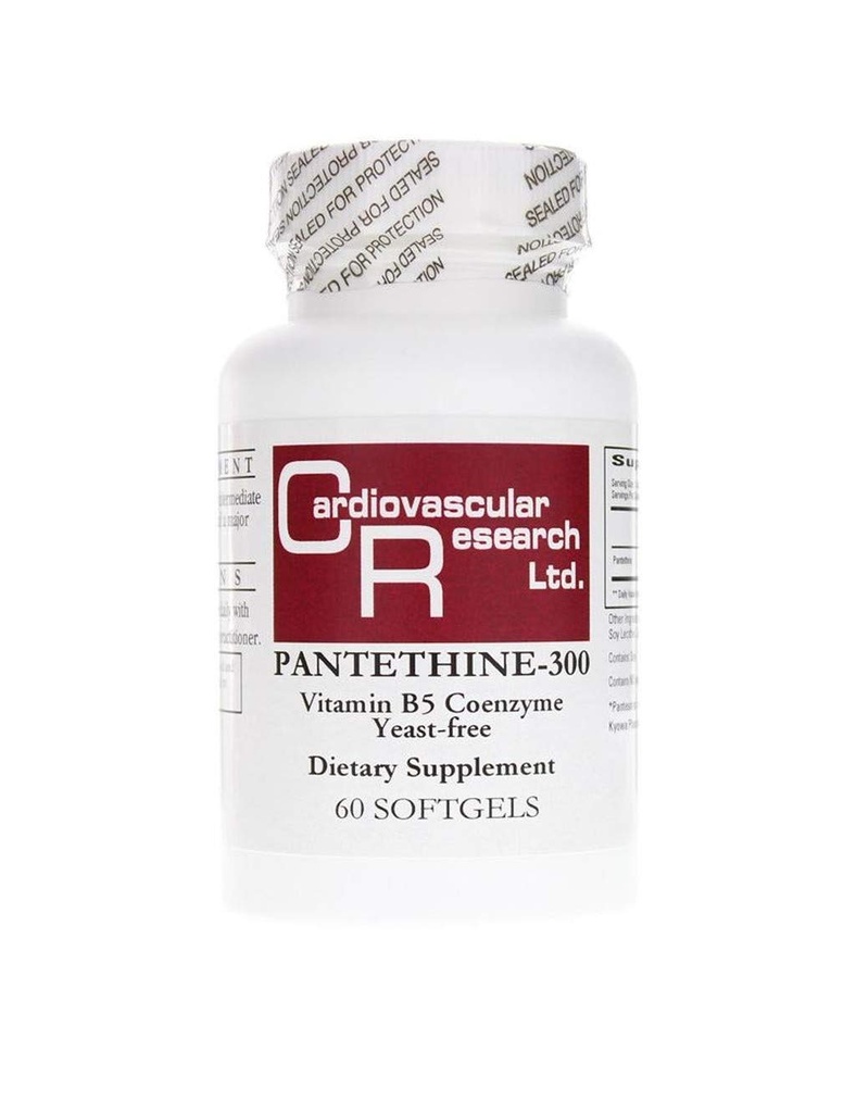 Kardiovaskulær forskning Pantethine- 300 Vitamin B5, hvid, 60 Greve