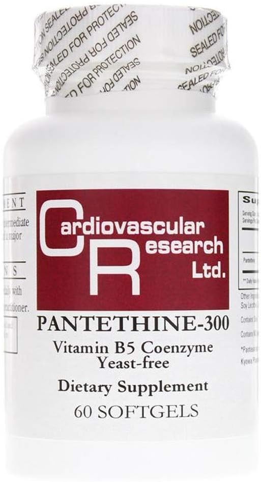 Kardiovaskulær forskning Pantethine- 300 Vitamin B5, hvid, 60 Greve