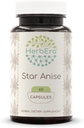 HerbEra Star Anise 60 kapsler, 500 mg, Star Anise (Illicium verum) Tørret frø (60 kapsler)