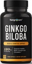 Natgrown Ginkgo Biloba 120mg - Extra Strength Ginkgo Biloba Extract Kapsler - 120 Greve