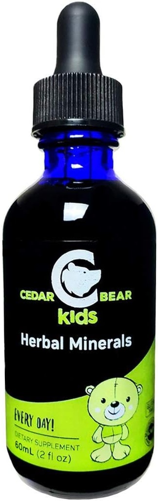 Cedar Bear Herbal Minerals for Kids a Liquid Herbal Supplement, der hjælper med at opbygge sunde kroppe, Minds, og stærke immunsystemer 2 Fl Oz