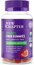 New Chapter Organic Fiber Gummies for Adults & Kids (Age 4+), Plant-Based Prebiotic Fiber for Digestive Health, Vegan, Non-GMO, USDA Organic, Gluten Free, Citrus-Berry Flavored, 60 ct