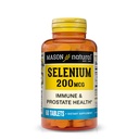 Mason Natural Selenium 200 mcg - Antioxidant Supplement for immunforsvar & prostata sundhed, Essential Trace Mineral, 60 tabletter