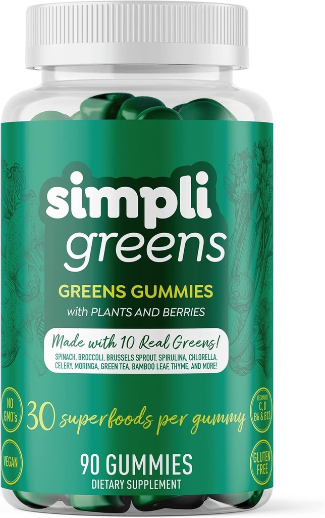 Gummies Supplement Vegan- Friendly Gummy Vitamin Superfood Supplement 90 Tæl
