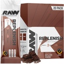 RAW Replenish pakker, Premium Electrolytes Powder Recovery Formel, Chokolade (20 Stick Packs) - Smagsfyldt Electrolyte Drink Mix til hydrering, Replenison, Endurance & Performance Workouts