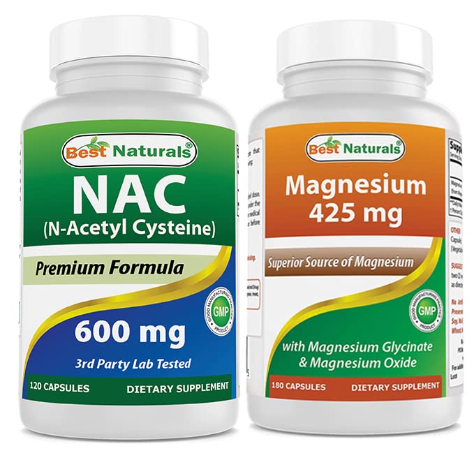 Bedste Naturals NAC 600 mg & Magnesium Glycinat 425 mg